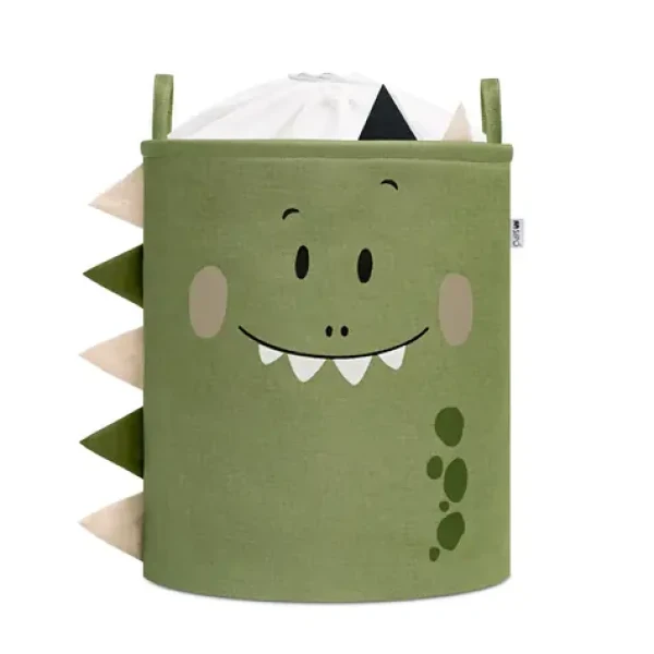 Sipo Kôš na hračky XL so šnúrkou, skladací bavlnený / 63 l, Dino (SPXB06)