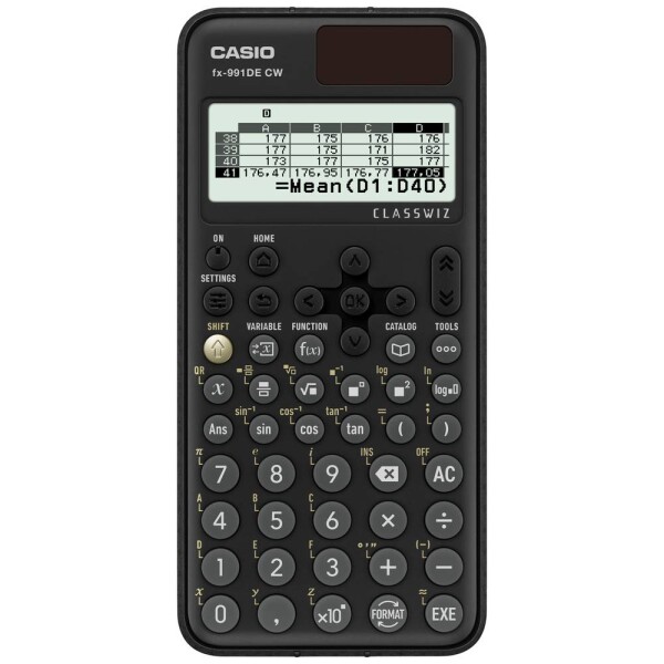 Casio FX-991DE CW technicko-vedecký počítač, displej (počet míst) 10, na batérie, solárny pohon, čierna; FX-991DE CW