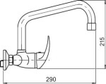 NOVASERVIS - Drezová umývadlová batéria 100 mm Metalia 55 chróm 55035,0