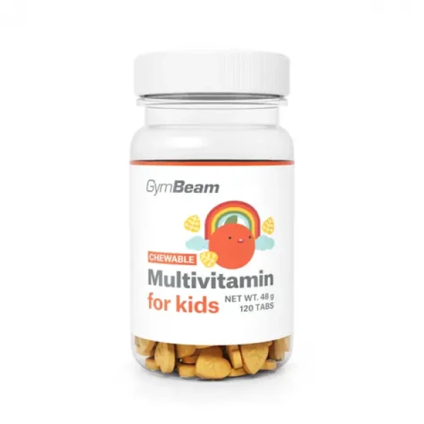 Multivitamín, tablety na cmúľanie pre deti - GymBeam (pomaranč, 120 tab.) (63748-1-120tab-orange)