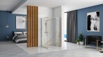 REA/S - Sprchovací kút FARGO 90x90 - zlatý So sprchovou vaničkou Savoy black KPL-K1903