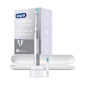 Oral-B Pulsonic SlimLux 4500 Platinum / Elektrická zubná kefka / časovač / 3 režimy (4210201396406)