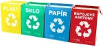 SIXTOL SORT Easy 4 CARTON 4 x 36 l / Tašky na triedený odpad / 30x30x40 cm / 4 ks (SX4202)