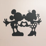 Veselá Stena Samolepka Mickey a Minnie čierna
