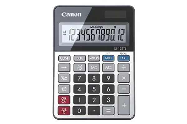 Canon LS-122TS sivá / Kalkulačka / stolný / LCD displej / kovové telo (2470C002)