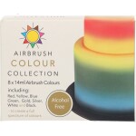 Sada farieb na airbrush bez alkoholu 8x14ml - Sugarflair - Sugarflair