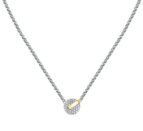 Trussardi Pôvabný bicolor náhrdelník s kryštálmi T-Round TJAYF05