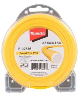 Makita E-02836 struna nylonová Pre 3.0mm 15m guľatá žltá (E-02836)