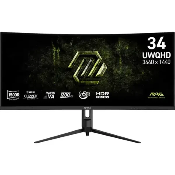 34" MSI MAG 342CQRFDE E20 čierna / Herný monitor / UWQHD / VA / 200Hz / 0,5ms / 21:9 / HDMI + DP (9S6-3DB64H-090)
