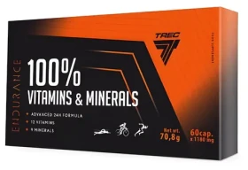Trec Nutrition Endurance 100% Vitamins Minerals / Multivitamín / 60 kapsúl / pre športovcov / denné a nočné kapsule
