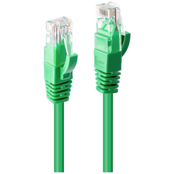 LINDY 48054 RJ45 sieťové káble, prepojovacie káble CAT 6 U/UTP 20.00 m zelená netienený 1 ks; 48054