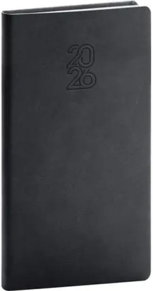 NOTIQUE Vreckový diár Aprint 2026 čierny / 9 x 15.5 cm (PGD-KAPAP-6464)