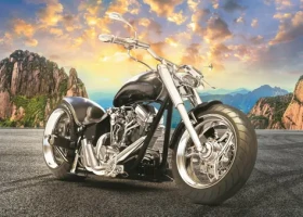 Trefl - Puzzle - Čierna motorka