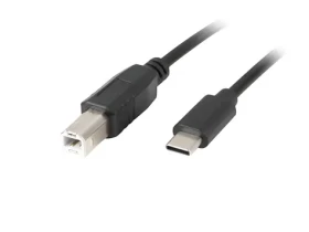 Lanberg USB-C (M) na USB-B 2.0 1,8m čierna / dátový kábel (CA-USBA-14CC-0018-BK)