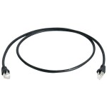 Telegärtner 100007978 RJ45 sieťové káble, prepojovacie káble CAT 6A S/FTP 1.00 m čierna samozhášavý, s ochranou, párové tienenie, dvojžilový tienený, bez; 100007978