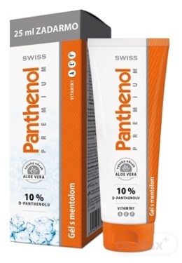 SWISS Panthenol premium gél s mentolom 100 + 25 ml ZADARMO