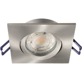 Deko Light Samsola, eckig, gebürstet, Silber 110046 stropná lampa strieborná (kartáčovaná); 110046