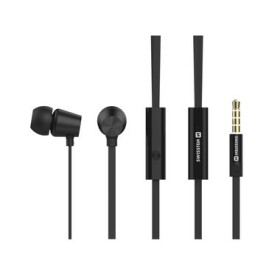 SWISSTEN Earbuds Dynamic YS-500 čierna / Slúchadlá s mikrofónom / 3.5mm Jack / 1.2m (51107001)