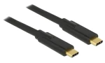DeLock USB-C kábel čierna / USB kábel / USB 3.1 Gen 1 (5 Gbps) / Type-C - Type-C / PD 5 A E-Marker / 2 m (85527)