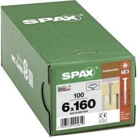SPAX R 88193 m.Spitze/T-STAR 0251010601605 skrutka do dreva 6 mm 160 mm T-STAR plus ocel WIROX 100 ks; 0251010601605