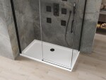 MEXEN/S - Omega sprchovací kút 130x70, transparent, čierna + biela vanička so sifónom 825-130-070-70-00-4010B