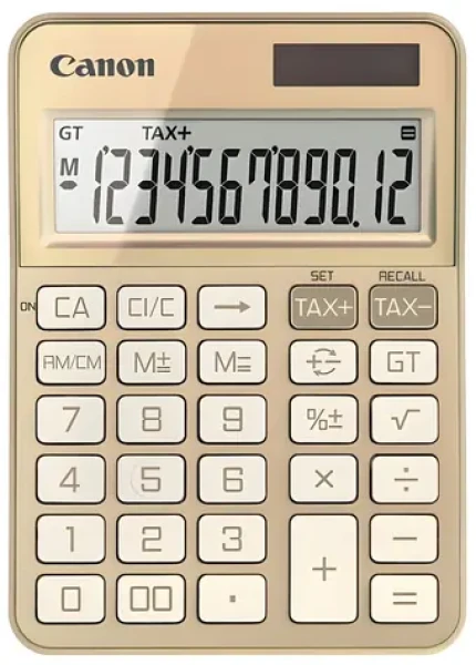Canon KS-125KB-GD zlatá / Kalkulačka / 12 miest / solárne a batérie LR44 (6818C002)