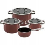 WMF Fusiontec Mineral Pre sada kuchynského riadu / 3 hrnce + rajnicu / 24cm 6.4L / 20cm 3.7L / 16cm 2L / 16cm 1.3L (05.1895.5290)