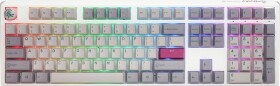 Ducky One 3 Mist Grey Gaming Keyboard, RGB LED - MX-Silent-Red (US)