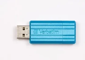 Verbatim Store #39;n#39; Go PinStripe 32GB modrá / Flash Disk / USB 2.0 / čítanie: 12MBs / zápis: 5MBs (49057)