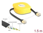 DeLock RJ45 zmotávací kábel Cat.6A STP čierno-žltá / Sieťový kábel / 1,5 m (80239)