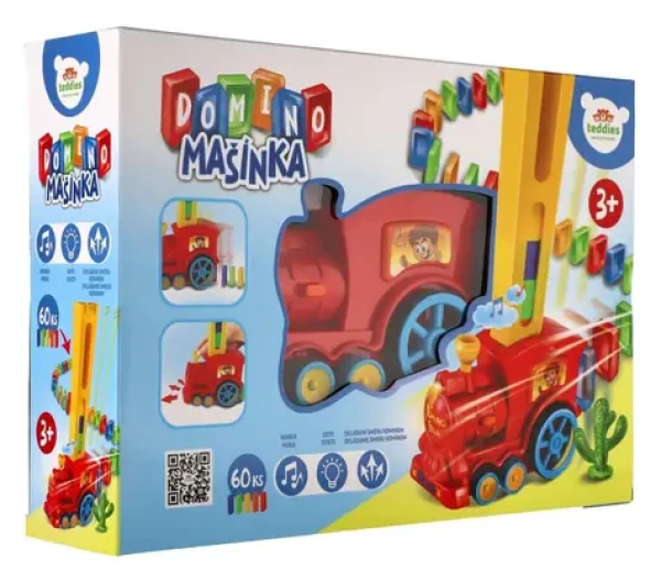 TEDDIES Lokomotíva stavajúca domino
