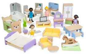 Bigjigs TOYS Drevený nábytok do domčeka pre bábiky