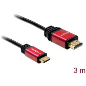 Delock HDMI prepojovací kábel Zástrčka HDMI-A, Zástrčka HDMI Mini-C 3.00 m čierna 84337 4K UHD, pozlátené kontakty HDMI kábel; 84337