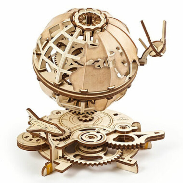 Ugears 3D drevené mechanické puzzle Globus