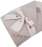 EKO Zavinovačka bavlnená s velvet a kokosovým vnútrom mašľa Beige Meadow 75x75cm