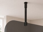 CERANO - Sprchová zástena Walk-in Orbis Top Round Ľ/P - 8 mm - okrúhla vzpera - čierna matná, grafitové sklo - 140x200 CER-682177