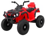 Mamido Elektrická štvorkolka ATV nafukovacie kolesá červená