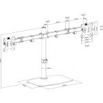 Vision Stoján na 2 monitory 13" - 32" (VFM-DSDB)