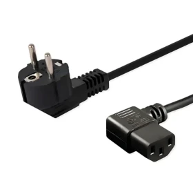 CL-115 Napájací kábel Schuko - IEC C13 uhlový / Napájací kábel / CEE7/7 - IEC C13 / 1,2 m / čierna (SAVKABELCL-115)