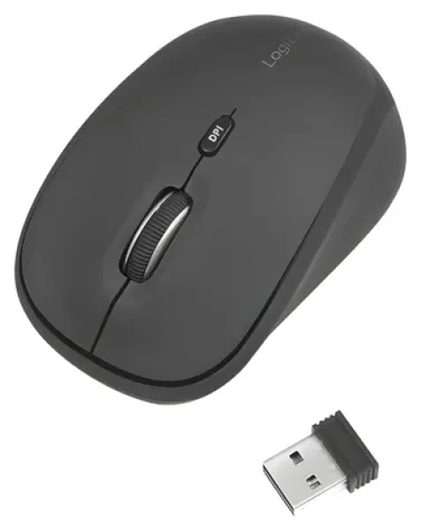 LogiLink bezdrôtová myš čierna / Myš / 2,4 GHz / 1600 DPI / 4 tlačidlá (ID0193)