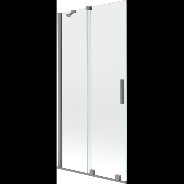 MEXEN/S - Velár dvojkrídlová posuvná vaňová zástena 90 x 150, transparent, grafit metal 896-090-000-01-95