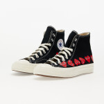 Tenisky Converse x Comme des Garçons PLAY Chuck 70 Hi Multi Heart Black/ Hi Risk Red/ Egret EUR 38