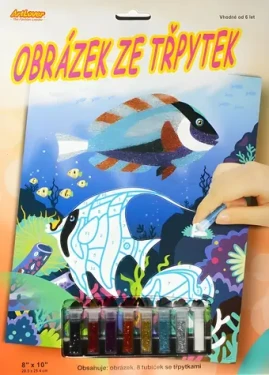 ARTLOVER Obrázok z trblietok Rybičky