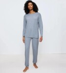 Dámske pyžamo Endless Comfort PK 01 LSL - TRIUMPH světlá kombinace modré (M007) 0038