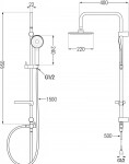 MEXEN/S - X40 biely sprchový stĺp 798404091-20