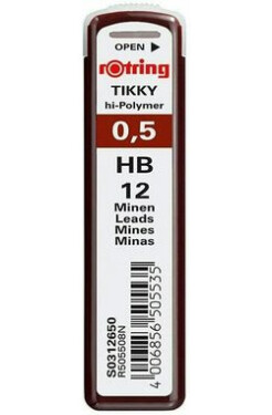 Rotring Tuhy 0.5mm - HB 12 ks / Tuhy do mikroceruzky (S0312650)