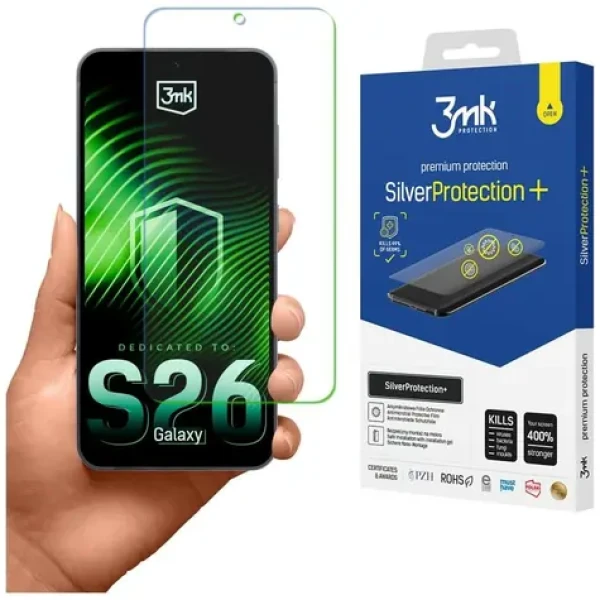 3mk SilverProtection+ / Ochranná fólia / Samsung Galaxy S26 / antimikrobiálna (5903108745239)