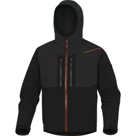 Pracovná softshell bunda Delta Plus HORTEN2 Farba: Čierna/ Oranžová, Veľkosť: 2XL (HORT2NOXX)