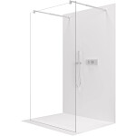 CERANO - Sprchová zástena Walk-in Onyx Duo Ľ/P - 8 mm - okrúhla vzpera - chróm, transparentné sklo - 70x200 CER-8050BD2378