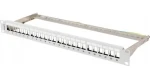 Lanberg patch panel pre Keystone šedý / Patch panel / 24 portov / FTP / 1U / 19" / neosadený (PPKS-0924-S)